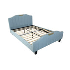 Retro PU Leather Upholstered Bed Frame Double Bed Frame