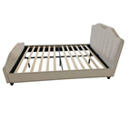 Retro PU Leather Upholstered Bed Frame Double Bed Frame