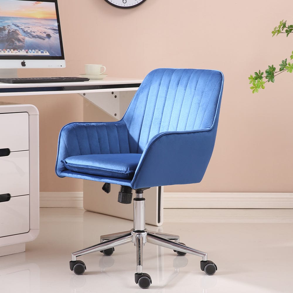 Melton Office Chair Upholstered Velvet Channel Tufted