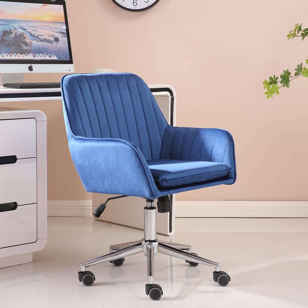 Melton Office Chair Upholstered Velvet Channel Tufted