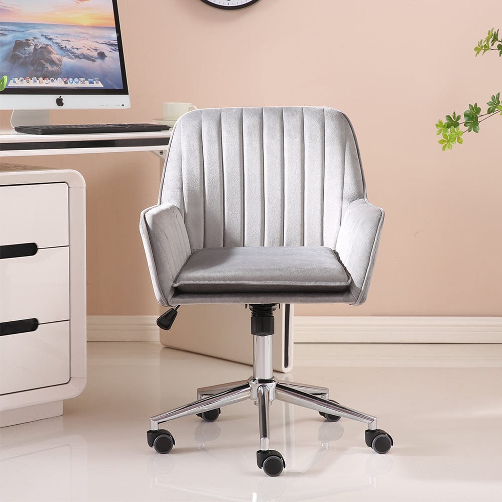 Melton Office Chair Upholstered Velvet Channel Tufted