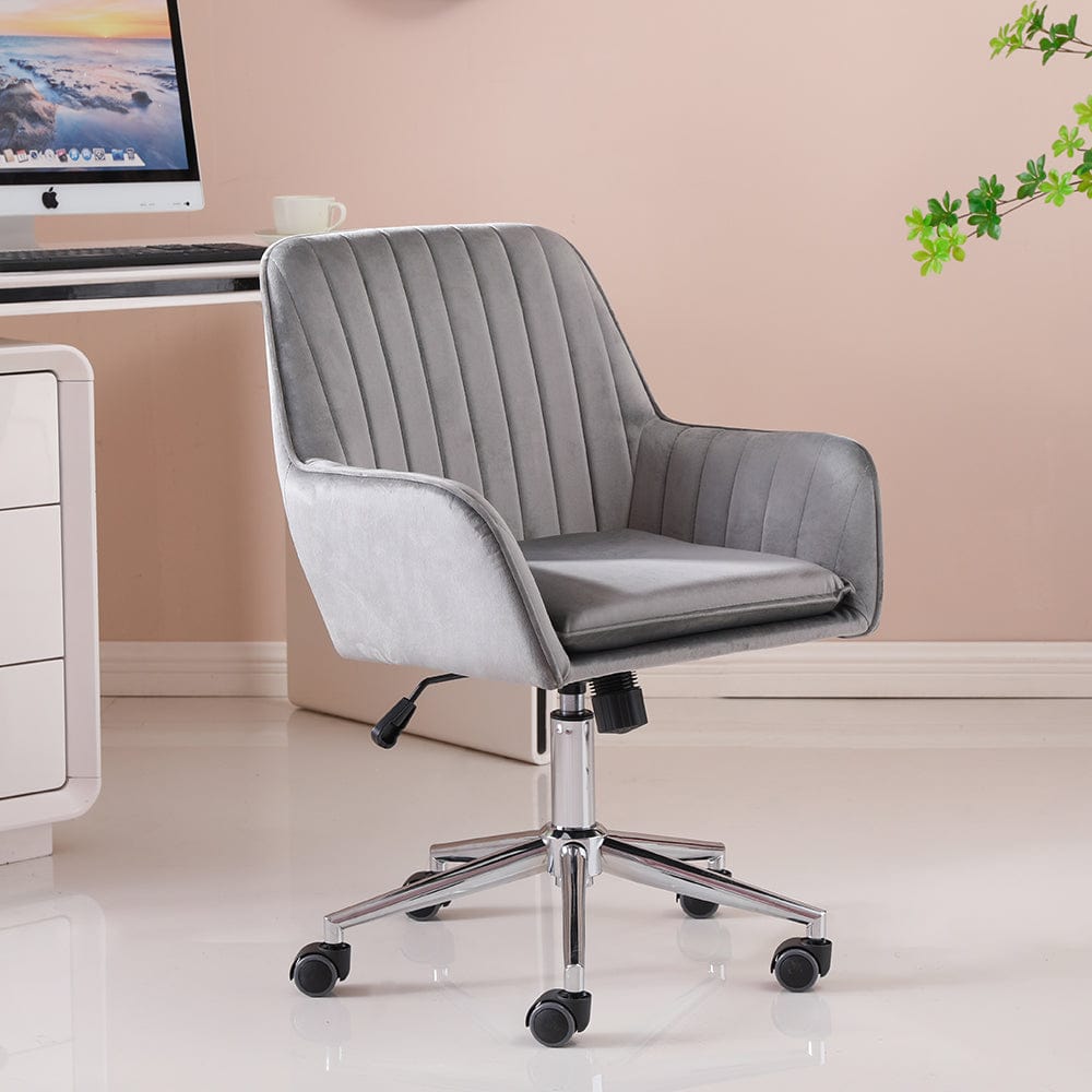 Melton Office Chair Upholstered Velvet Channel Tufted