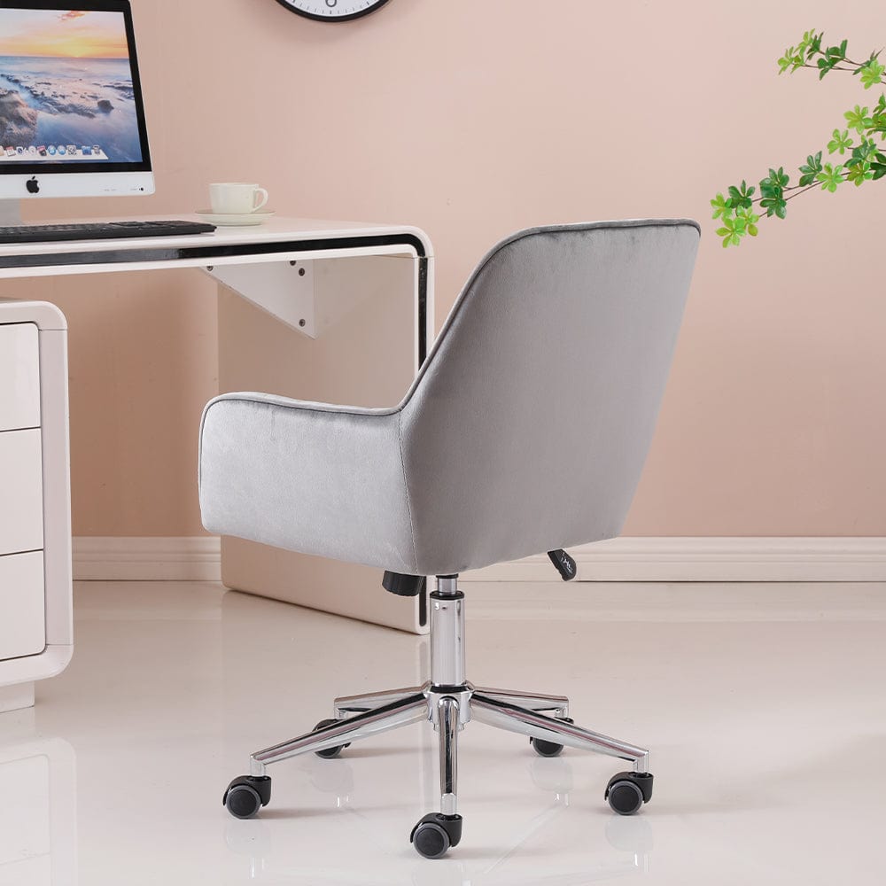 Melton Office Chair Upholstered Velvet Channel Tufted