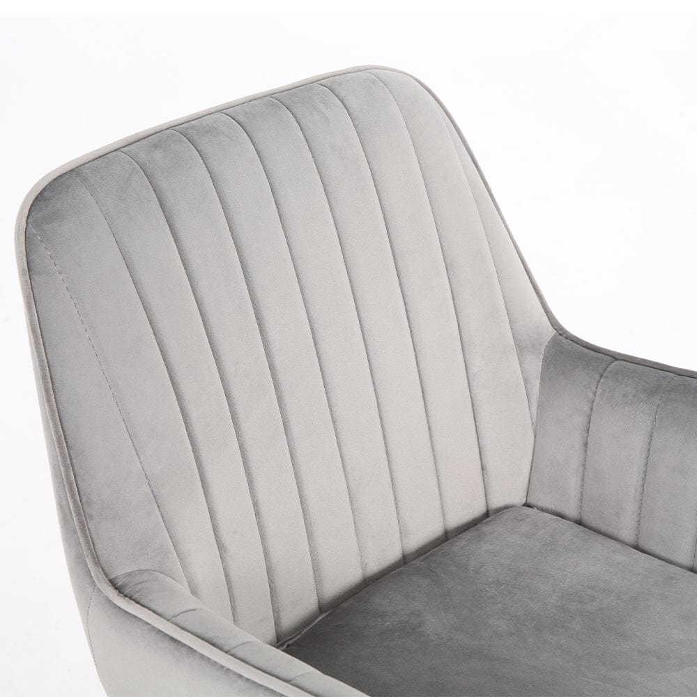 Melton Office Chair Upholstered Velvet Channel Tufted
