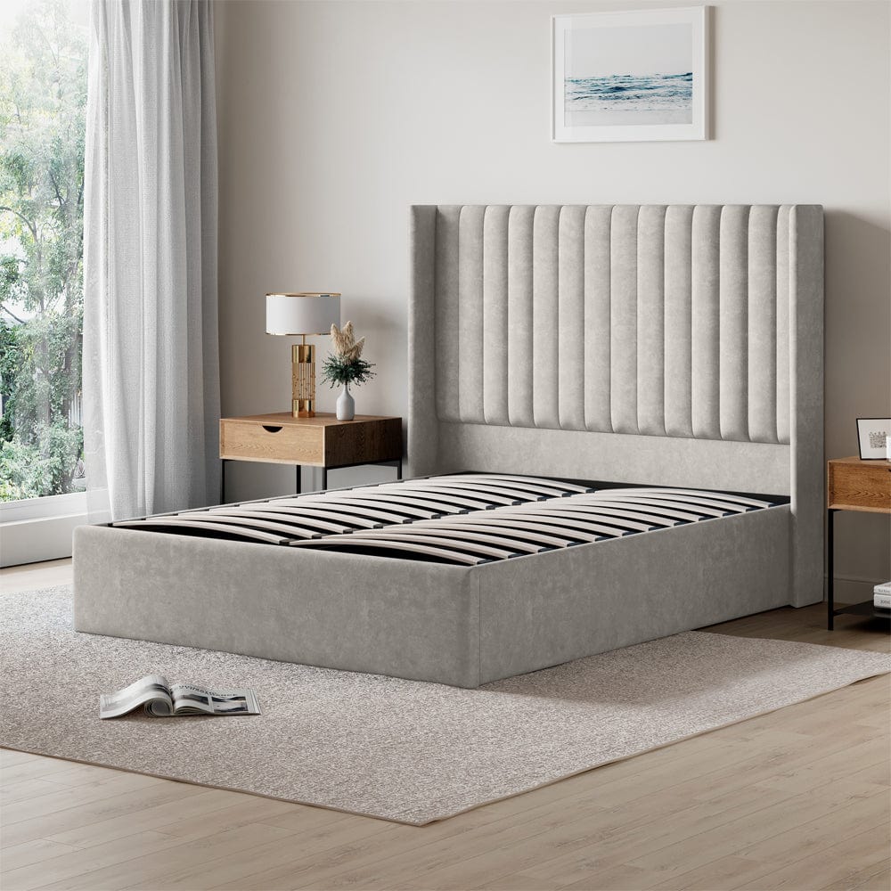 Russell Pneumatic Ottoman Storage Bed Double / King Bed Lift Up Storage Bed Frame