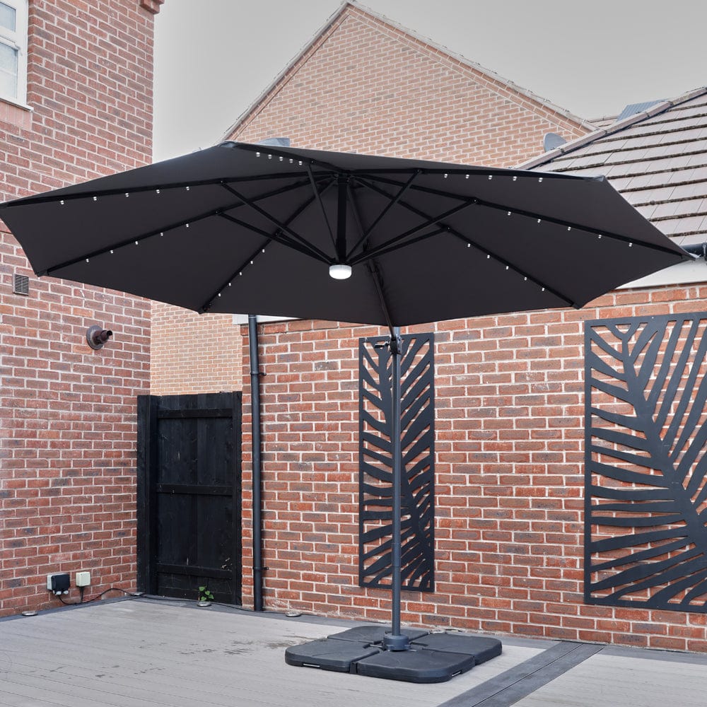 Roma 3M Solar LED Cantilever Parasol