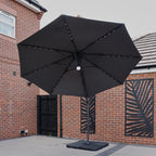 Roma 3M Solar LED Cantilever Parasol