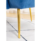 Russell Velvet Two Seater Sofa In Blue