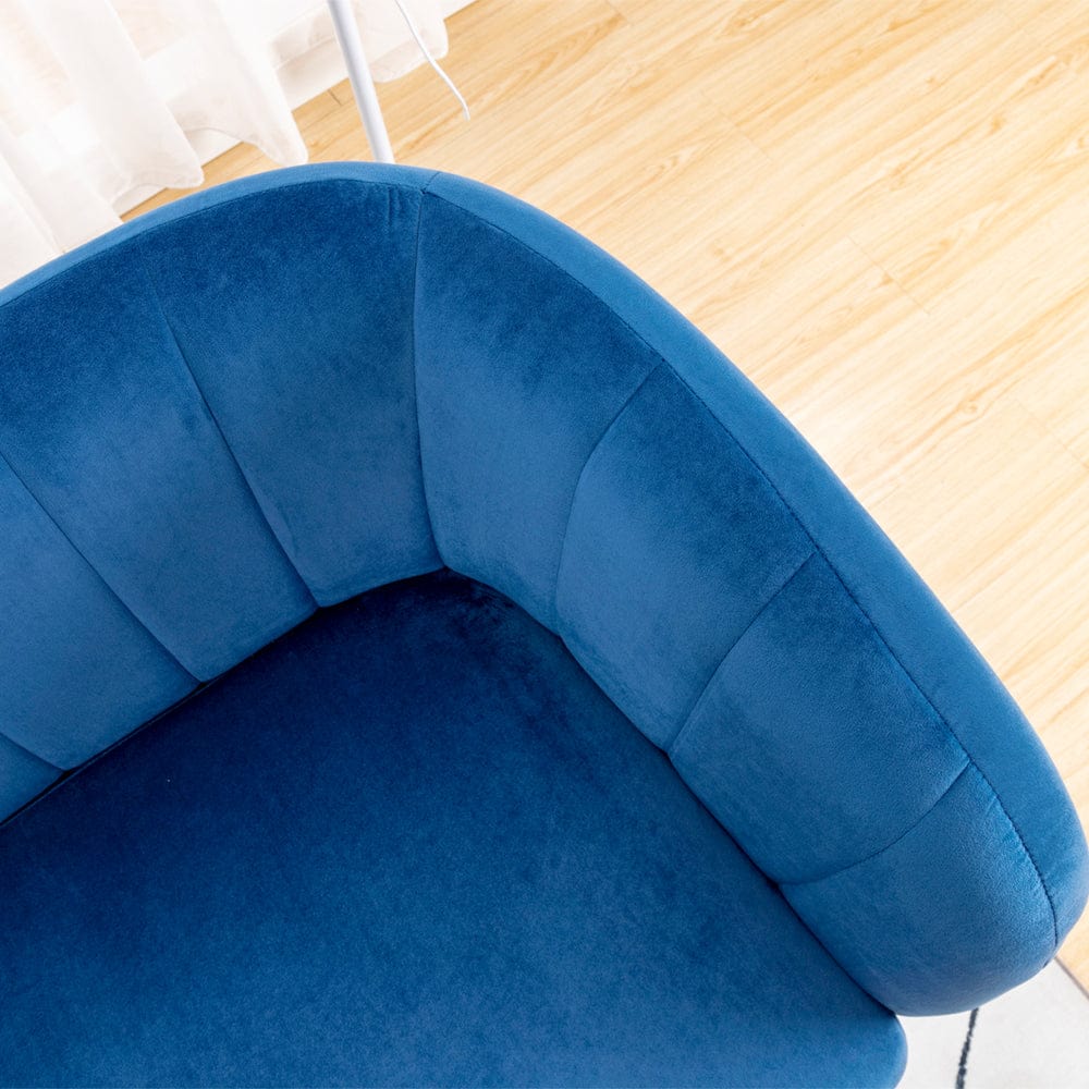 Russell Velvet Two Seater Sofa In Blue