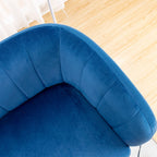 Russell Velvet Two Seater Sofa In Blue