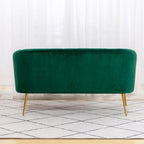 Russell Velvet Two Seater Sofa In Green