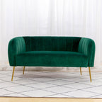 Russell Velvet Two Seater Sofa In Green