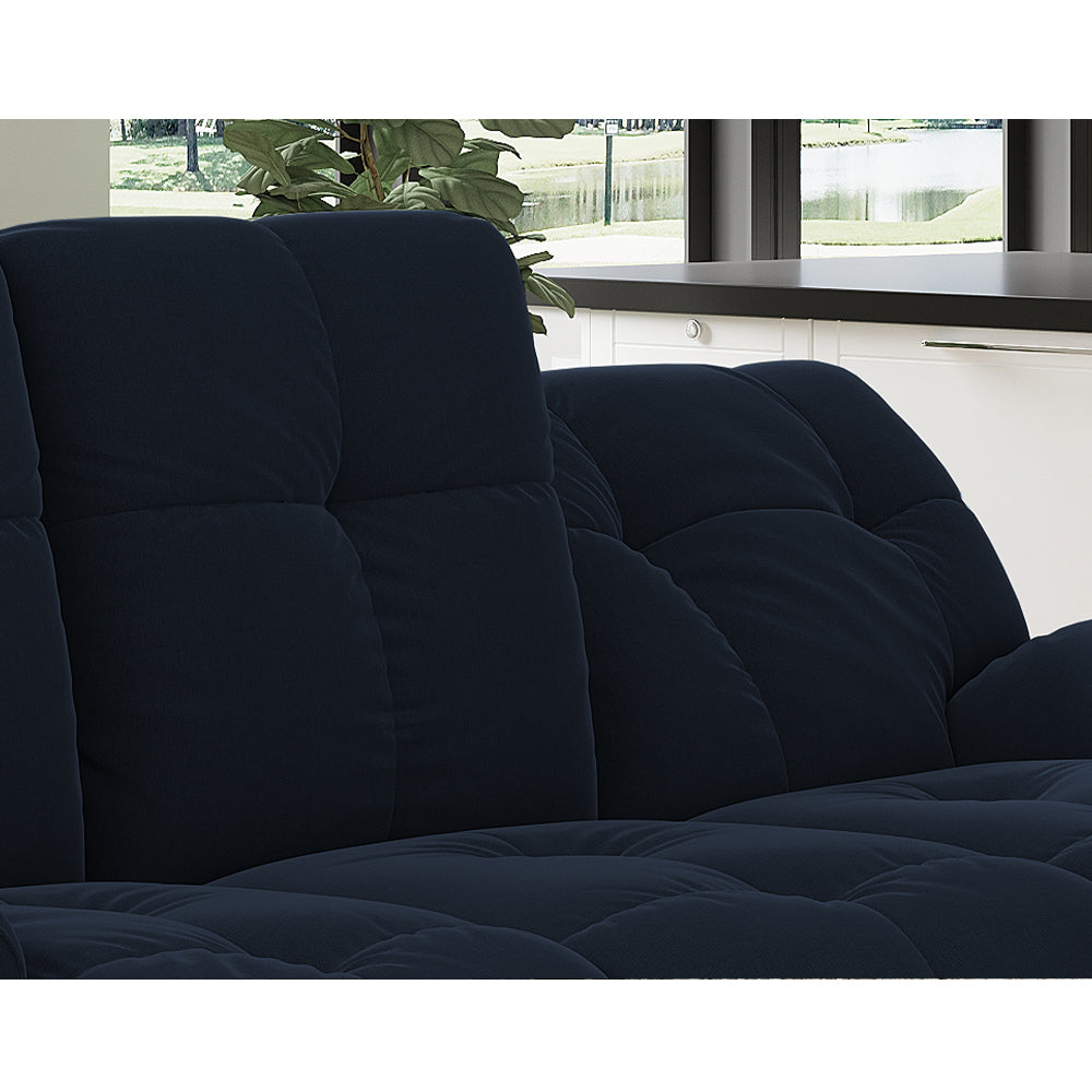 Sleek Velvet 3 Seater Recliner Sofa Manual Or Electric Option