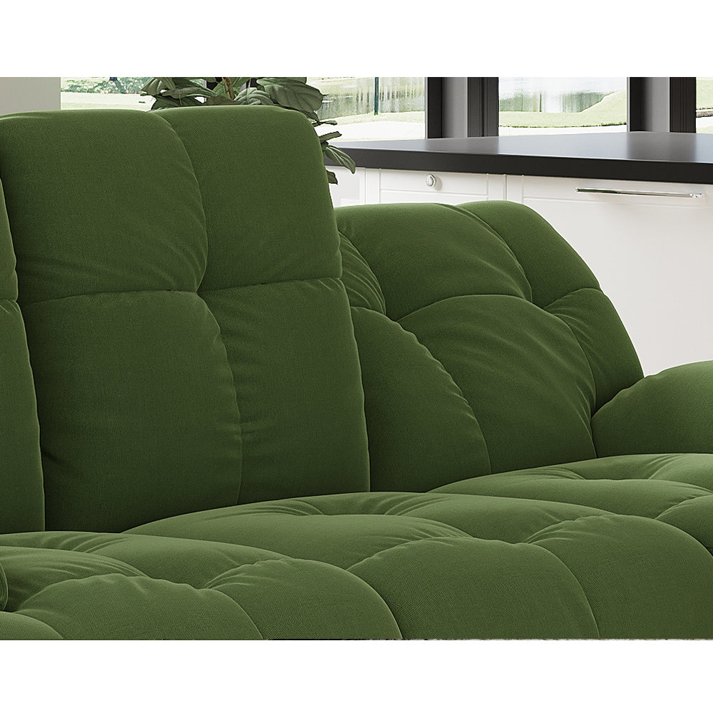 Sleek Velvet 3 Seater Recliner Sofa Manual Or Electric Option