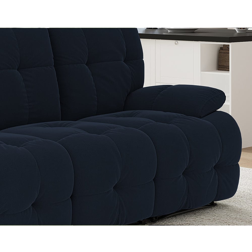 Sleek Velvet 3 Seater Recliner Sofa Manual Or Electric Option