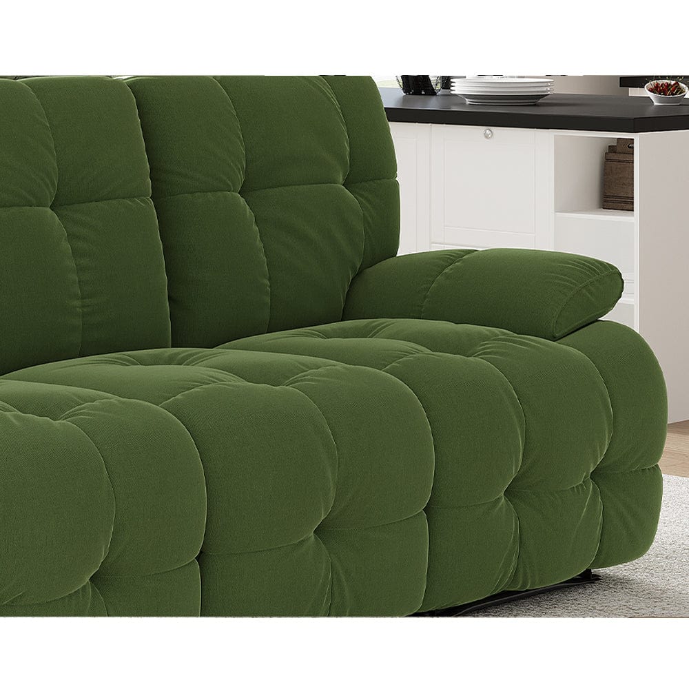 Sleek Velvet 3 Seater Recliner Sofa Manual Or Electric Option