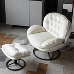 Sol Swivel Chair With Footstool