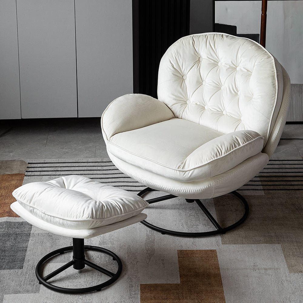 Sol Swivel Chair With Footstool