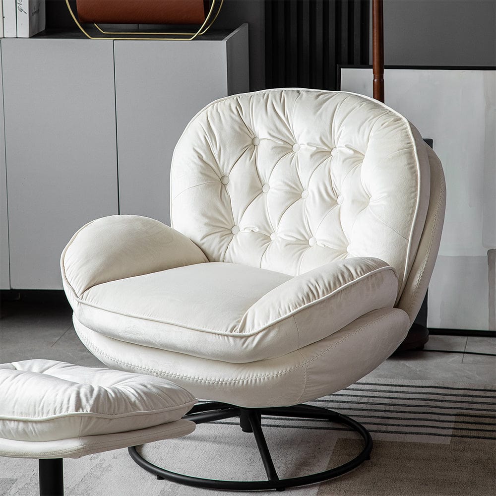 Sol Swivel Chair With Footstool