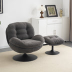 Sol Swivel Chair With Footstool