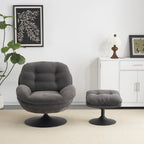 Sol Swivel Chair With Footstool