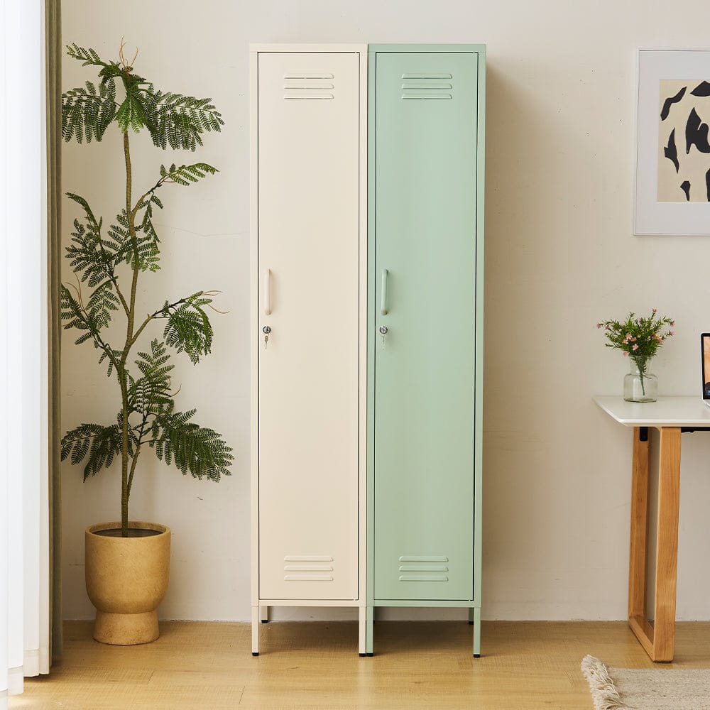 Set of 2 Lokki® Single Door Locker Set With Adjustable Shelf Storage Cabinet