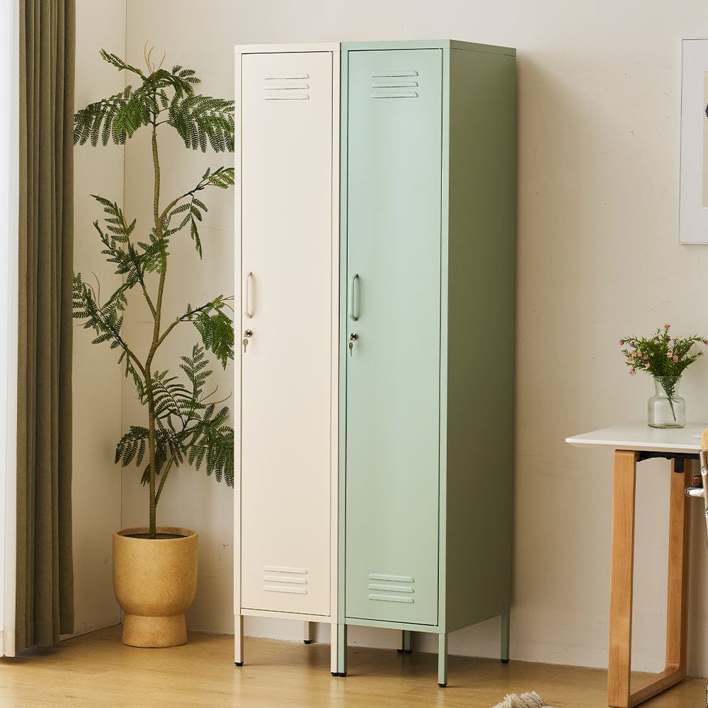 Set of 2 Lokki® Single Door Locker Set With Adjustable Shelf Storage Cabinet