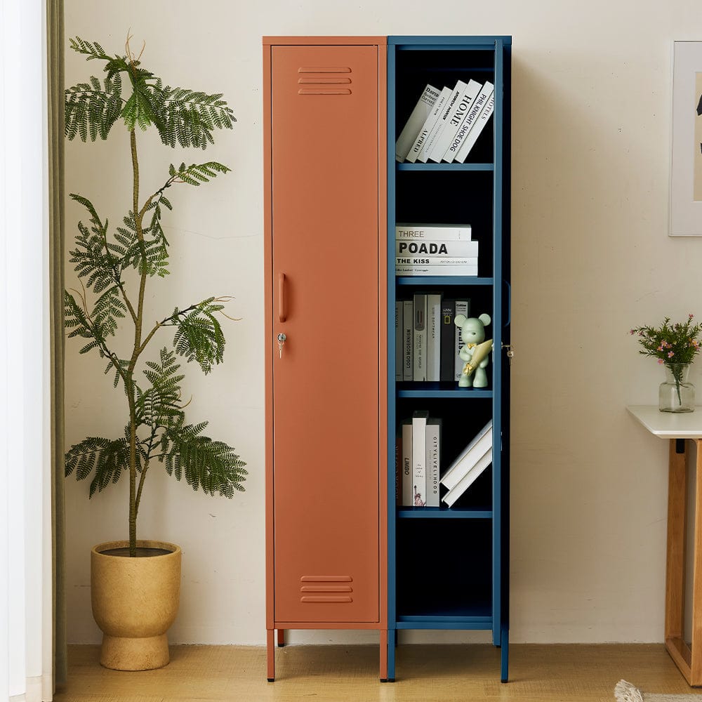 Set of 2 Lokki® Single Door Locker Set With Adjustable Shelf Storage Cabinet