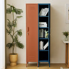 Set of 2 Lokki® Single Door Locker Set With Adjustable Shelf Storage Cabinet