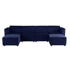 Tessa Modular 4 Seater Sofa with 2 Ottomans