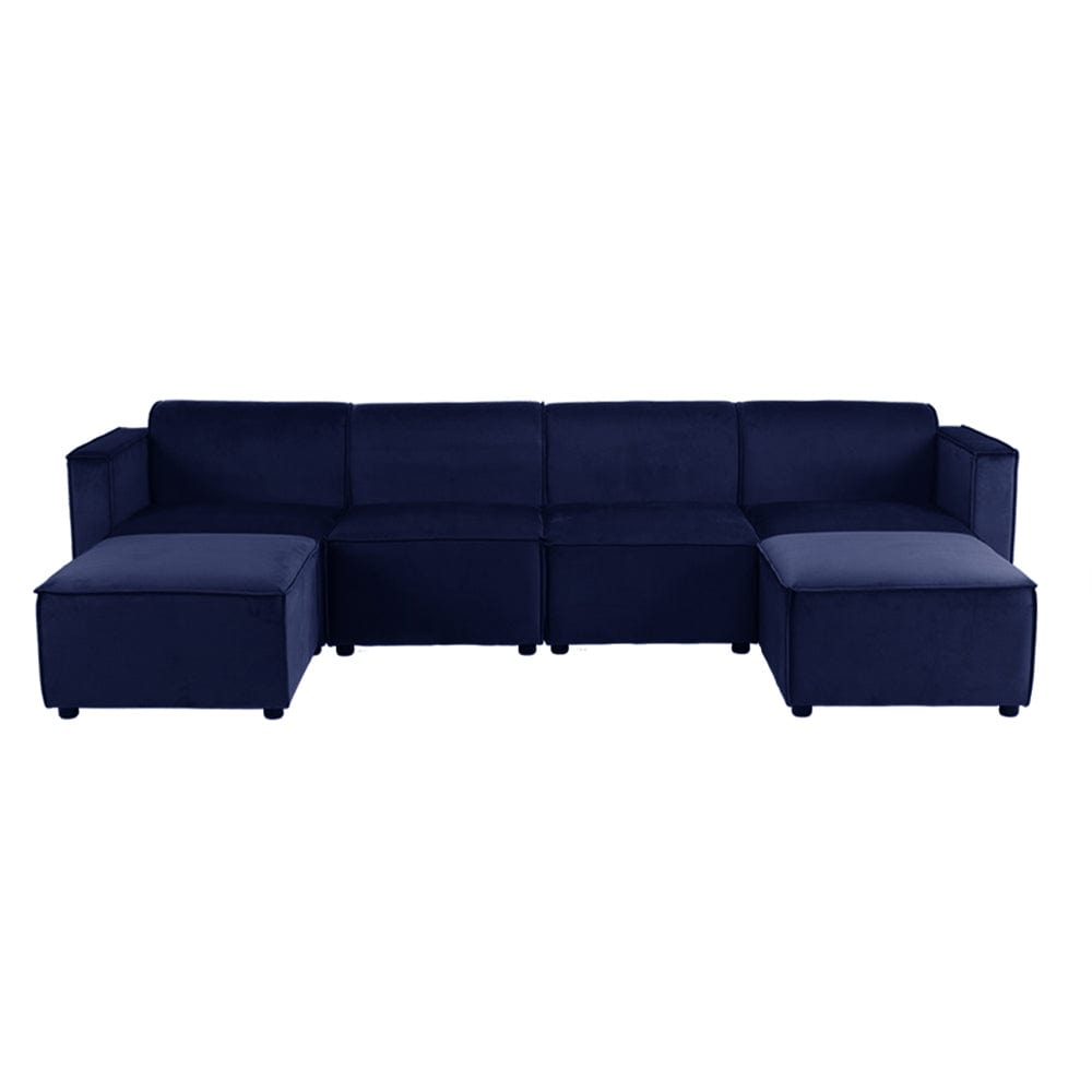 Tessa Modular 4 Seater Sofa with 2 Ottomans