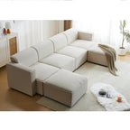 Tessa Modular 4 Seater Sofa with 2 Ottomans