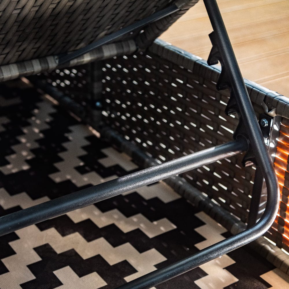 Vancouver Rattan Sun Lounger Set In Grey