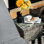 Vancouver Rattan Sun Lounger Set In Grey