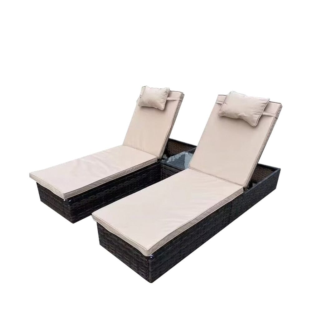 Vancouver Rattan Sun Lounger Set