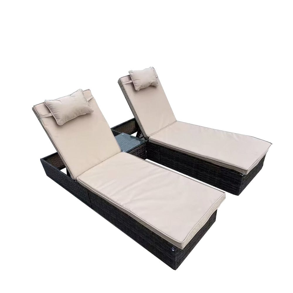 Vancouver Rattan Sun Lounger Set