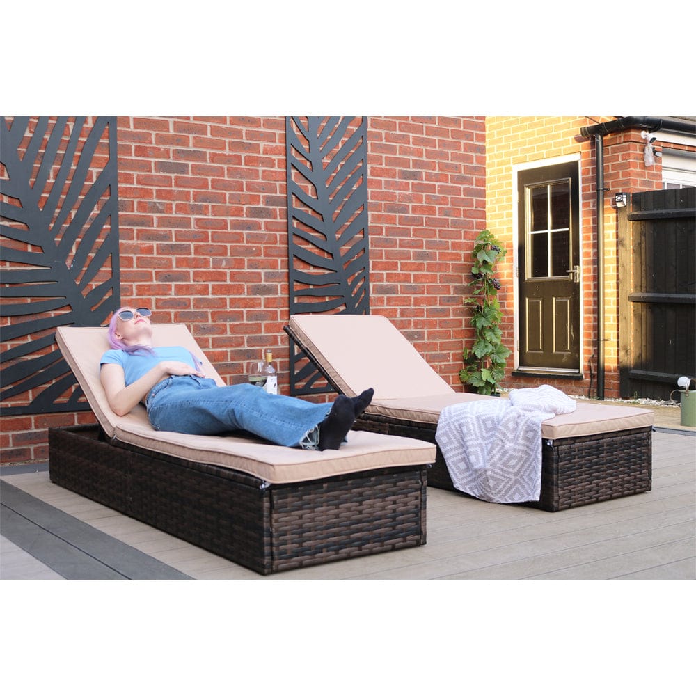 Vancouver Rattan Sun Lounger Set