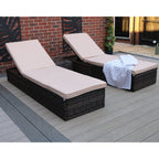 Vancouver Rattan Sun Lounger Set
