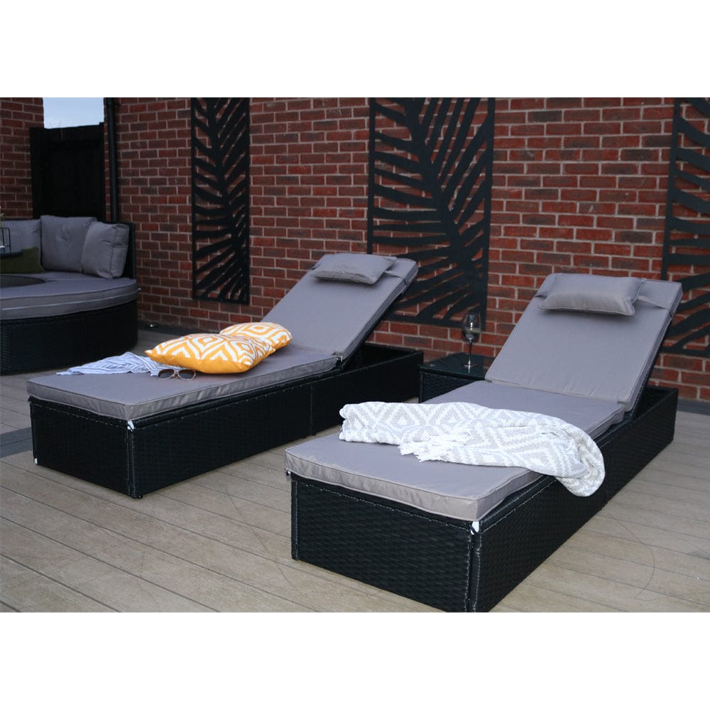 Vancouver Rattan Sun Lounger Set