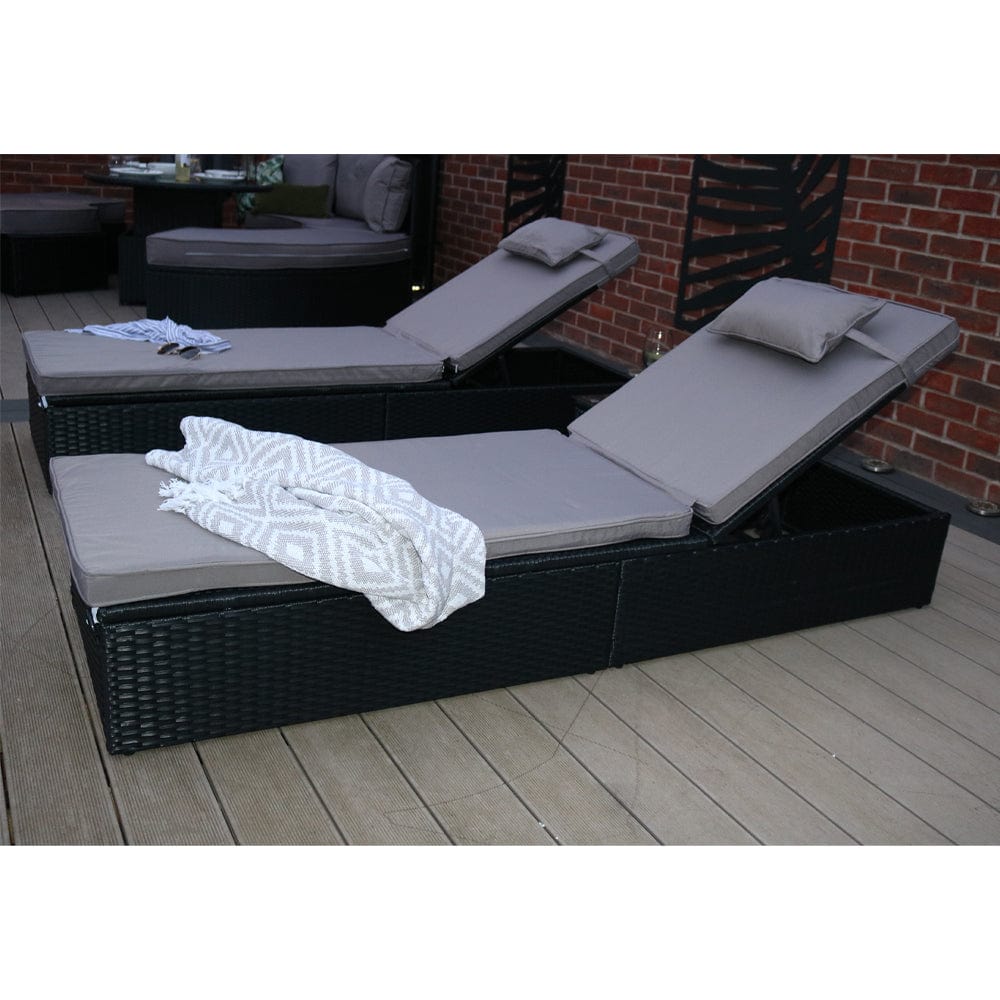 Vancouver Rattan Sun Lounger Set