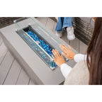 Outdoor 42 inchRect Gas Fire Pit with Gas Bottle Storage