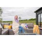 Vancouver 9 Seater Corner Rattan Garden Set In Grey with fire pit option