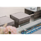 Vancouver 9 Seater Corner Rattan Garden Set In Grey with fire pit option