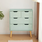 Agata High Gloss 2+2 Drawers Chest Bedroom Storage Cabinet