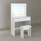Mercury hollywood Style Dressing Table and Stool Set With Led Lighting