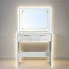 Mercury hollywood Style Dressing Table and Stool Set With Led Lighting
