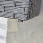 Vancouver 9 Seater Corner Rattan Garden Set In Black