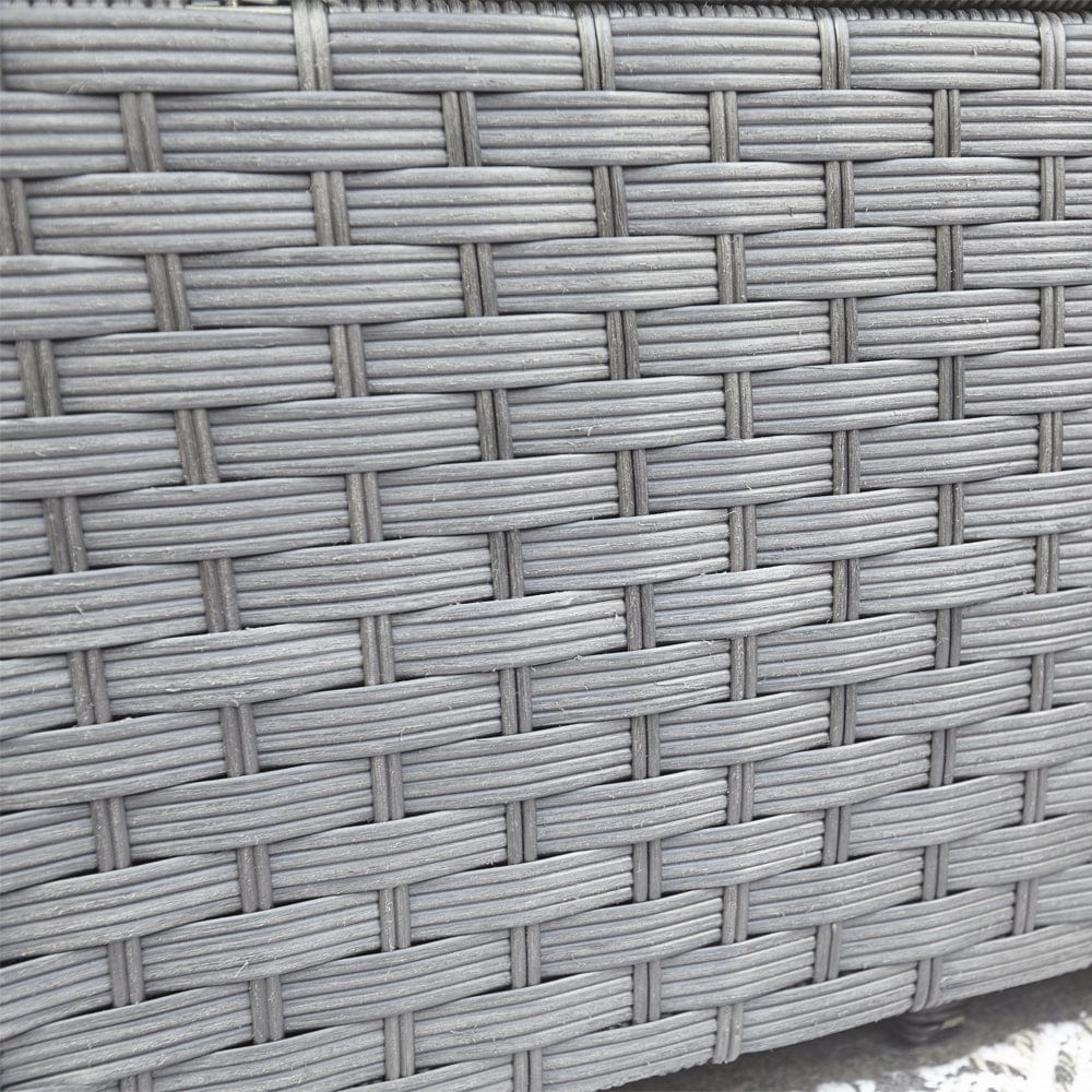 Vancouver 9 Seater Corner Rattan Garden Set In Black