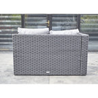 Vancouver 9 Seater Corner Rattan Garden Set In Black