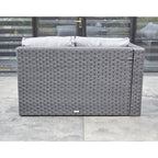 Vancouver 9 Seater Corner Rattan Garden Set In Black